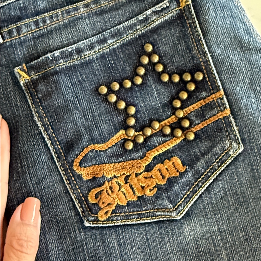 Kitson Denim with Gold Accents - Picture 2 of 9